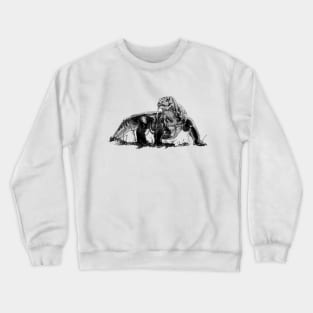 Komodo Dragon Ink Drawing Crewneck Sweatshirt